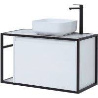 Тумба под раковину Aquanet Nova Lite Loft 90R 261651 подвесная Белый глянец — фото 5, Мебель для ванной