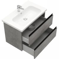 Тумба под раковину Laparet Electra 80 LE-WCAB-80-123 подвесная Хромикс серебро — фото 2, Мебель для ванной