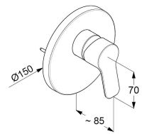 Смеситель для душа Kludi Pure Easy 374200565 Хром — фото 2, Смесители