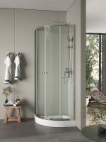 Товар: Душевой уголок Agger A01-080TCR 80x80 профиль Хром стекло прозрачное - фото 3 Душевой уголок Agger A01-080TCR 80x80 профиль Хром стекло прозрачное — фото 3, Душевые уголки четверть круга