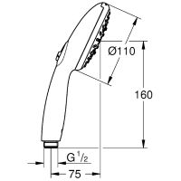 Ручной душ Grohe Tempesta 110 28419003 Хром — фото 6, Душевое оборудование. Душевая программа