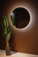 Зеркало Silver Mirrors Monaco 100 LED-00002767 с подсветкой Золото с бесконтактным выключателем и диммером — фото 6, Мебель для ванной