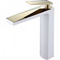 Смеситель для раковины Boheme Venturo 382-w Белый Золото — фото 1, Смесители