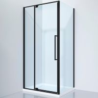 Душевой уголок Black&White Stellar Wind S812 BC 90x90 812900 профиль Черный матовый стекло прозрачное — фото 1, Душевые уголки