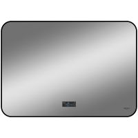 Зеркало Reflection Shadow 800х600 RF5733SH с подсветкой Черное с сенсорным выключателем, диммером, подогревом и часами — фото 1, Зеркала в ванную комнату