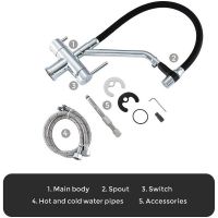 Товар: Смеситель для кухни Gappo G4398-80 Хром Черный - фото 5 Смеситель для кухни Gappo G4398-80 Хром Черный — фото 5, Смесители для кухни