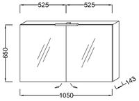 Зеркальный шкаф Jacob Delafon Odeon Up 105 EB787RU-N18 с подсветкой Белый глянец — фото 2, Зеркальные шкафы в ванную