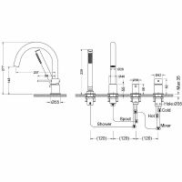 Смеситель на борт ванны Aquatek Европа AQ1348CR Хром — фото 9, Смесители на борт ванны