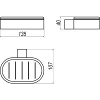 Мыльница Altasan Лотос ЛТ30Х Хром — фото 5, Мыльницы