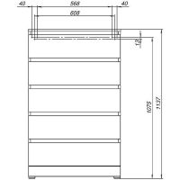 Комод Aquanet Сканди 70 302552 Дуб крафт — фото 10, Комоды и тумбы для ванной комнаты