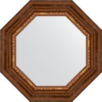 Зеркало Evoform Octagon 57х57 BY 3790 в багетной раме - Римская бронза 88 мм — фото 1, Мебель для ванной