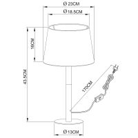 Товар: Настольная лампа Artelamp Connor A2102LT-1WH Белый - фото 4 Настольная лампа Artelamp Connor A2102LT-1WH Белый — фото 4, Настольные лампы