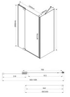 Товар: Душевой уголок Vincea Extra 100х90 VSR-1E901090CLB профиль Черный стекло прозрачное - фото 6 Душевой уголок Vincea Extra 100х90 VSR-1E901090CLB профиль Черный стекло прозрачное — фото 6, Душевые уголки