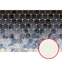 Фреска Ortograf Forma 32676 Фактура флок FLK Флизелин (4*2,7) Синий/Черный/Золото, Геометрия/Абстракция — фото 1, Фрески