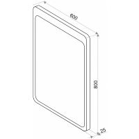 Зеркало Континент Lacio 600х800 ЗЛП509 с подсветкой с сенсорным выключателем — фото 5, Зеркала в ванную комнату