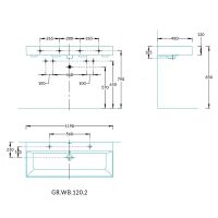 Товар: Раковина Kerama Marazzi Grande 120 GR.wb.120.2 Белая глянцевая - фото 4 Раковина Kerama Marazzi Grande 120 GR.wb.120.2 Белая глянцевая — фото 4, Раковины подвесные