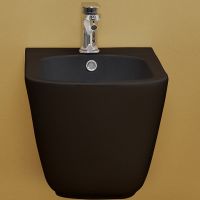 Биде Kerasan Tribeca 512531 подвесное Черное матовое — фото 1, Биде