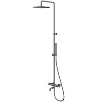 Душевая система Whitecross Y gunmetal Y1234GM с термостатом Оружейная сталь — фото 1, Душевое оборудование. Душевая программа