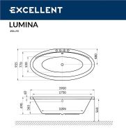 Товар: Акриловая ванна Excellent Lumina 190x95 WAEX.LUM19.SOFT.GL с гидромассажем - фото 5 Акриловая ванна Excellent Lumina 190x95 WAEX.LUM19.SOFT.GL с гидромассажем — фото 5, Ванны