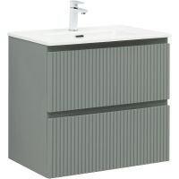 Тумба под раковину Aquanet Джейн 70 335433 подвесная Мисти грин — фото 1, Тумбы под раковину