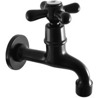 Кран для одного типа воды Rav Slezak Morava retro MK193CMAT Черный матовый — фото 1, Краны