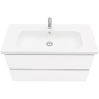 Тумба под раковину Laparet Electra 100 LE-WCAB-100-01 подвесная Белая глянцевая — фото 3, Мебель для ванной