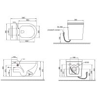 Унитаз Ceruttispa Sella Aria Pulse MB CT10194 подвесной с импульсным смывом Черный матовый с сиденьем Микролифт — фото 6, Подвесные унитазы