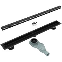 Душевой лоток Esbano Slim 60 S-SIDE-60MB ESTRSLMSIDE60MB с Черной матовой решеткой — фото 2, Душевые лотки