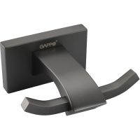 Двойной крючок Gappo G0705-29 Оружейная сталь — фото 1, Крючки для полотенец