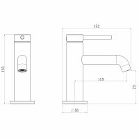 Смеситель для раковины Royce Ozzy RCM-120401CR Хром — фото 2, Смесители