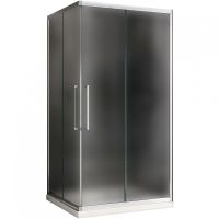 Душевой уголок Abber Schwarzer Diamant 120x90 AG02129MH профиль Хром стекло матовое — фото 1, Прямоугольные душевые уголки