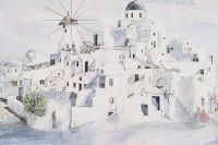 Обои Артекс Марина 10878-02 Винил на флизелине (1,06*10,05) Розовый/Голубой, Город/Море — фото 3, Обои для стен