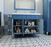 Тумба под раковину Caprigo Borgo 100 33414-B136 Синяя матовая — фото 3, Мебель для ванной