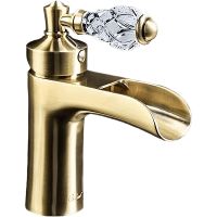 Смеситель для раковины Boheme Vogue Crystal 201-CRST Бронза — фото 1, Смесители