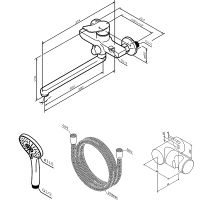 Смеситель для ванны AM.PM X-Joy универсальный Хром арт-F85A95000 — фото 8, Смеситель для ванны