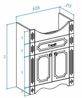 Товар: Тумба под раковину Bellezza Кантри 65 4639910690016 Белая - фото 4 Тумба под раковину Bellezza Кантри 65 4639910690016 Белая — фото 4, Мебель для ванной