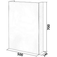 Зеркальный шкаф Orange Куб 50 KU-55ZSW Белый — фото 5, Мебель для ванной