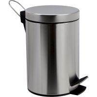 Ведро для мусора WasserKRAFT Ammer K-665 5 л Хром матовый — фото 1, Мусорные ведра