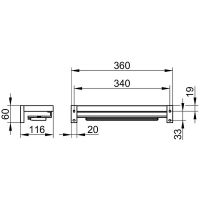 Товар: Металлическая полка Keuco Edition 90 19159010000 Хром - фото 6 Металлическая полка Keuco Edition 90 19159010000 Хром — фото 6, Полки для ванной и душа