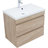 Тумба под раковину Aquanet Нота New 75 334198 подвесная Дуб светлый — фото 2, Мебель для ванной