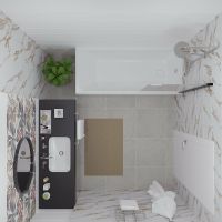 Шторка на ванну Triton Соло-Блэк 75х140 Щ0000051154 профиль Черный стекло прозрачное — фото 5, Неподвижные шторки для ванной