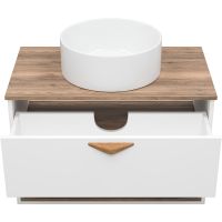 Товар: Тумба под раковину Brevita Bergen 80 BER-07080-19-01-1Я подвесная Белая матовая Дуб Галифакс олово - фото 8 Тумба под раковину Brevita Bergen 80 BER-07080-19-01-1Я подвесная Белая матовая Дуб Галифакс олово — фото 8, Мебель для ванной