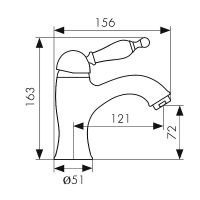 Смеситель для раковины Kaiser Vincent 31111-1 Бронза — фото 2, Смесители