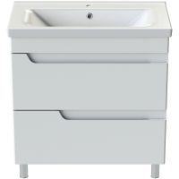 Тумба с раковиной Orange Topline-Milano 100 TMR100+RA Белый глянец — фото 1, Тумбы с раковиной