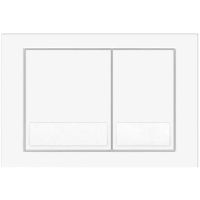 Клавиша смыва Veconi Square VFS-WH VFS001WH Белый глянец — фото 1, Комплектующие для душевого оборудования