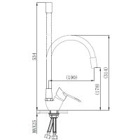 Смеситель для кухни Ростовская Мануфактура Сантехники SL137BL-016F Хром Черный — фото 6, Смесители