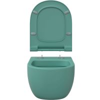 Унитаз Berges Ego XL 082141 подвесной Темно-зеленый матовый с сиденьем Микролифт — фото 6, Унитазы