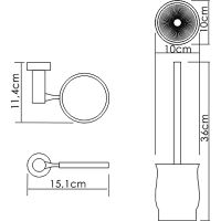 Ершик для унитаза WasserKRAFT Хром арт-K-24227 — фото 3, Ершики для унитаза