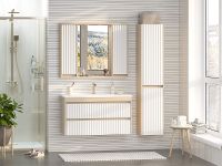 Товар: Тумба с раковиной Brevita Balaton 100 УТ000023726 подвесная Белая матовая Бежевая матовая - фото 7 Тумба с раковиной Brevita Balaton 100 УТ000023726 подвесная Белая матовая Бежевая матовая — фото 7, Мебель для ванной