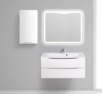 Подвесной шкаф BelBagno Fly-Marino 40 L FLY-MARINO-750-1A-SC-BL-P-L Bianco Lucido — фото 7, Шкафы для ванной